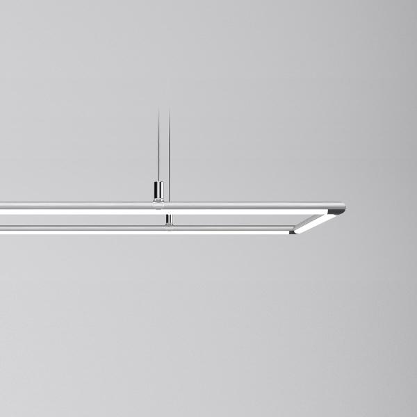 Rechteckige LED Hängeleuchte mit Seilaufhängung 100×28 cm – Deckenlampe RAM-H-1